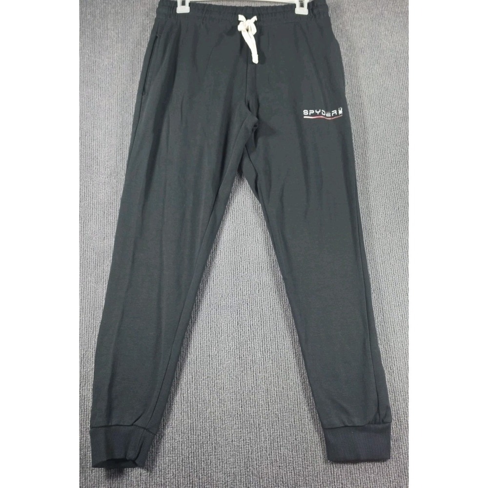 Spyder ProW-B Mens Black Cotton Blend Jogger Tapered Leg Activewear Pants M